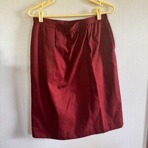 Calf Length Maroon Skirt